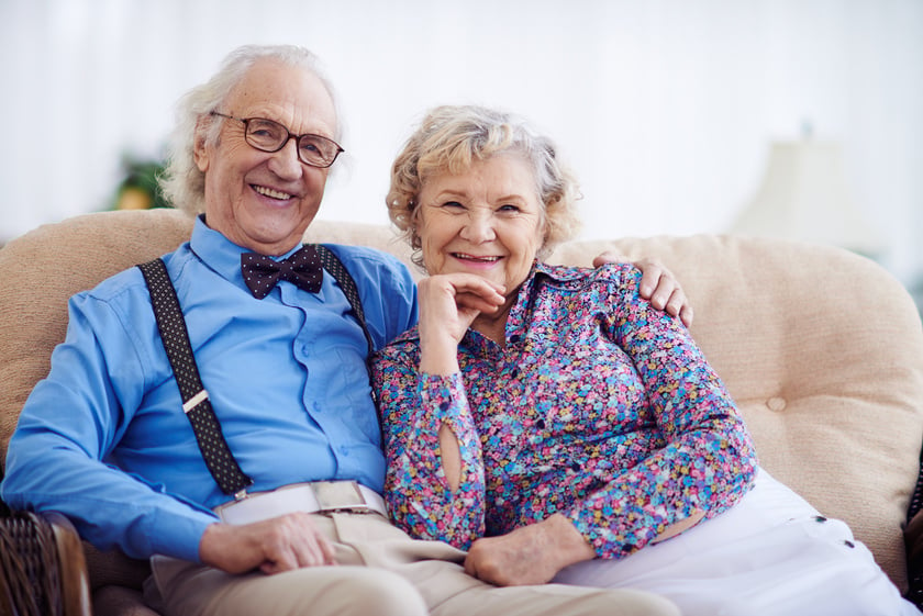 Happy grandparents